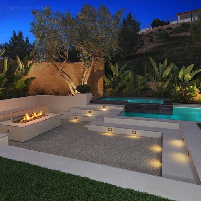 LEONLITE LED Landscape Stair Lights Outdoor for Stair Deck Walkway